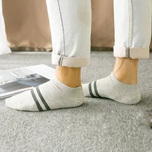 10 пар, женские, мужские носки, в полоску, хлопок, короткие, по щиколотку, дышащие, для спорта, бега