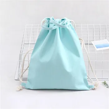 

Drawstring Bags Fashion Multifunctional Backpack Women Girls Shoulder Bag Canvas Beach Bag Small Mini Travel Bag
