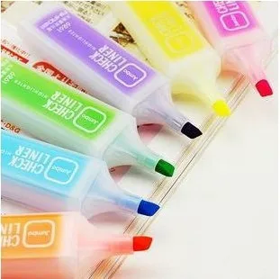 

Six Colors Creative High-capacity Tilt-head Highlighter with 6 Color Marker and Color Marker Six Colors