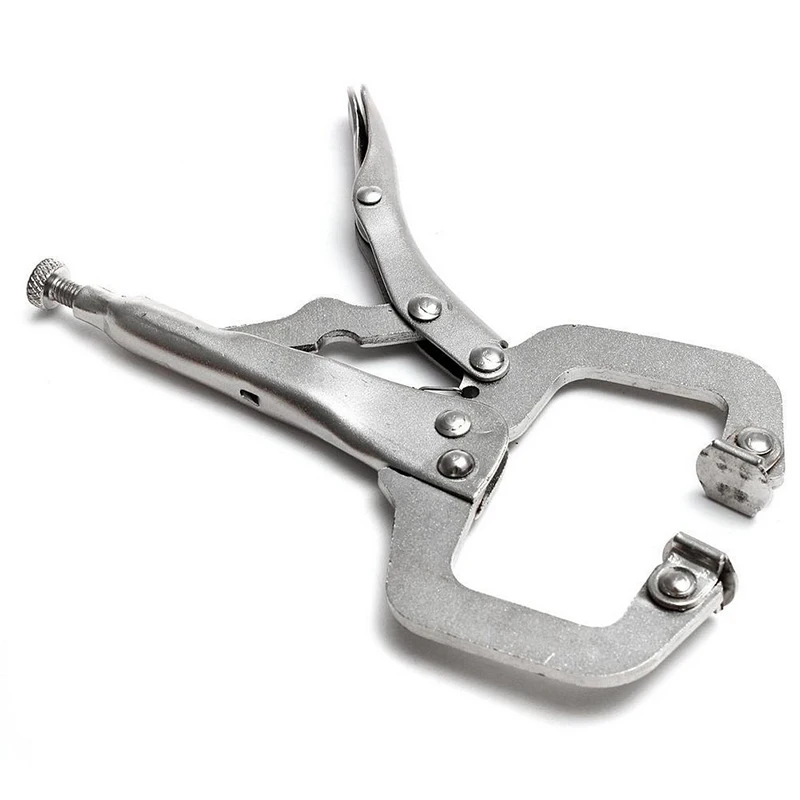 KALAIDUN Pliers 7 inch C Clamp Grip Round Mouth Flat Head Metal Hardware Welding Quick Pliers Forceps Wood Tenon Hand Tools5