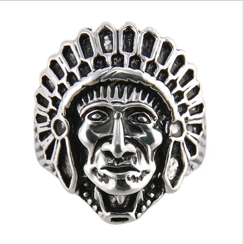 

Top Quality Indian Rings for Men Antique Silver Color Alloy Bohemian Punk Vintage Skull Rings Men Aneis Jewelry