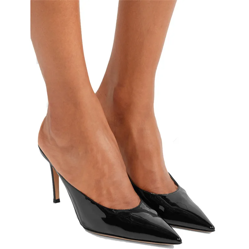 

Lapolaka Fashion Hot Sale Large Size 34-45 Pointed Toe Slip On Party Wedding Pumps Mules Woman Shoes High Heels Summer Mules