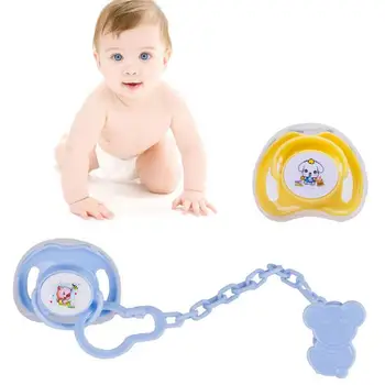 

Safe And Non-toxic Anti - Dropping Pacifier Silicone Pacifier With Anti-Dropping Chain High Temperature Resistance Baby Feeding