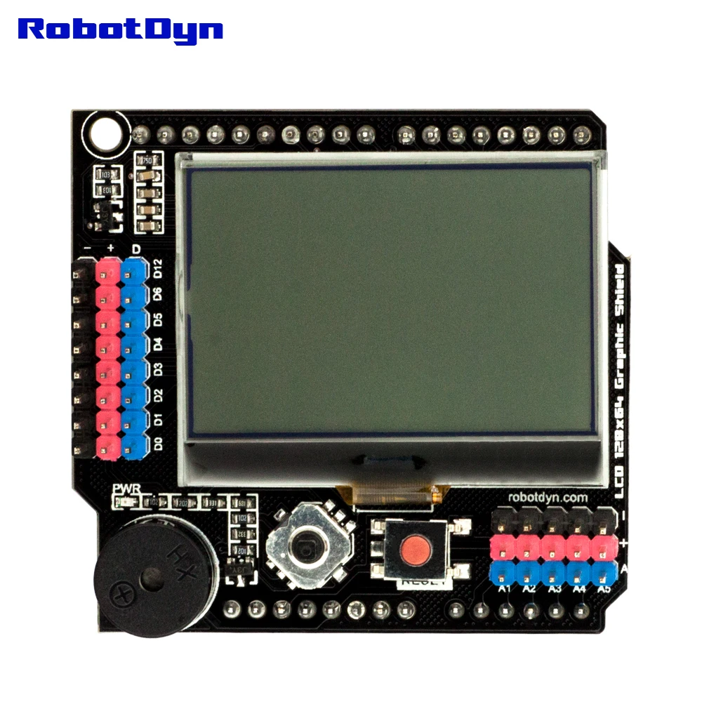 Графический lcd 128x64+ зуммер щит совместимый для Arduino Uno, Mega 2560, Leonardo