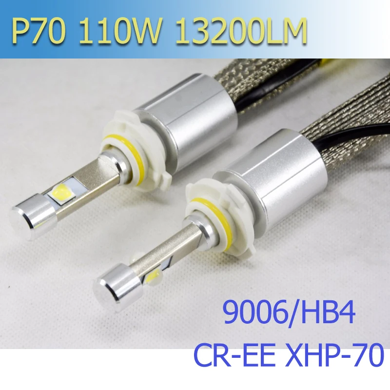 XHP 70 P70 светодиодные лампы для автомобильных фар H7 H8 H9 H11 H4 HB3 HB4 9005 9006 55 Вт 6600LM 5000K 6000K