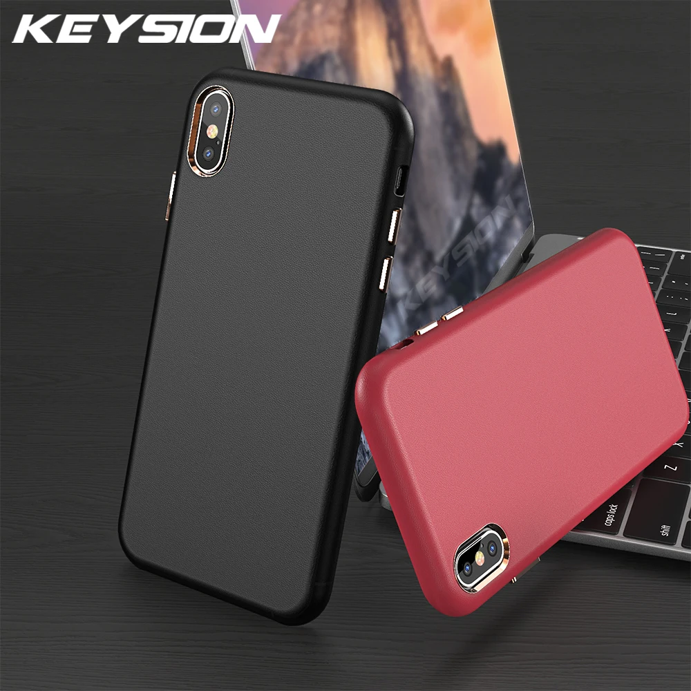 KEYSION Оригинальный чехол для телефона из искусственной кожи iPhone XS Max XR Роскошный