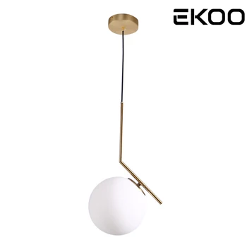 

Modern Led Metal Pendant Lights Wrought Iron Glass Round Ball Brass Rod Hanging Lamp For Living Roomcafekitchen Nordic Lighting
