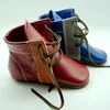 Spring Handmade Genuine Leather Baby Gils Boots Mixed Colors First Walkers Cowhide Lace-up Baby Moccasins Boy Shoes 1