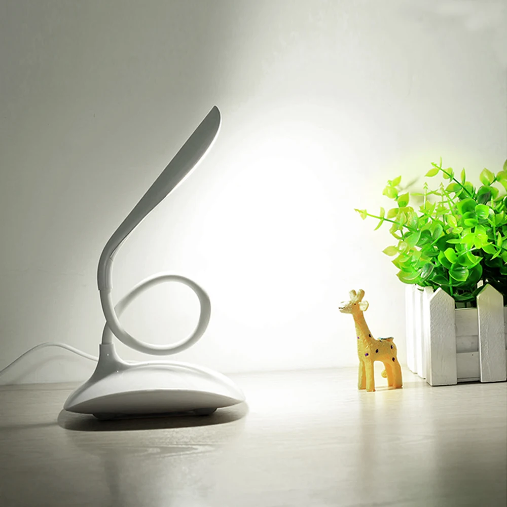

USB Rechargeable LED Table Lamp 3 Levels Dimming Touch Sensor Switch Built in Battery Reading Study Desk Lamp Soft Night Light