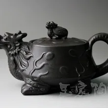 Аутентичный Исин Чайник фиолетовая глина заварочный чайник ручной работы чайник 170 мл чайный набор чайник Дракон Черепаха горшок ручной работы чайник