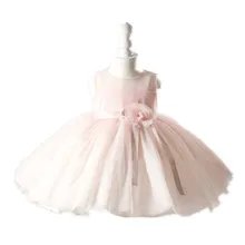 BBWOWLIN Pink Newborn Baby Girl Dress for 0 2 Years 1 Year Birthday Christmas Gift Flower