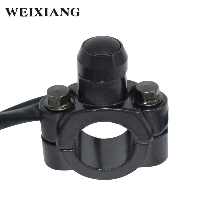 

7/8" 22mm Aluminum Motorcycle ON OFF Switch Black Latching Button For Headlight Fog Light Lamp Lights M10 Rear View Mirror