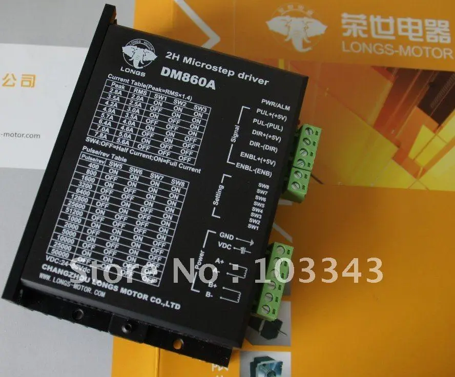 1PC New 2 Phase NEMA34 Stepper Motor Driver 256 Micsteps DM860A 7.8A 24-80VDC