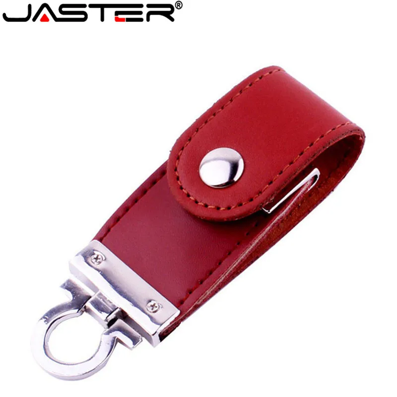 JASTER Горячая продажа металлический кожаный брелок флешки usb флеш-карта накопитель