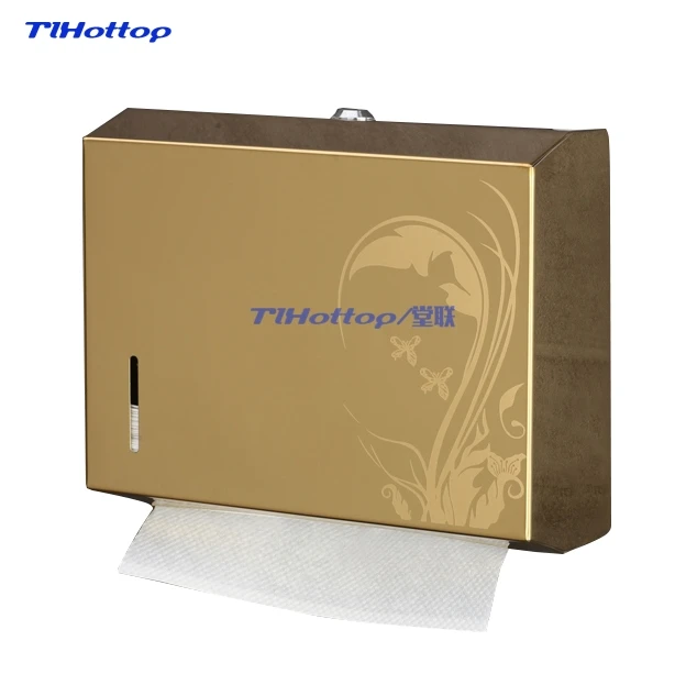 

T Gold Butterfly Stainless Steel Paper Towel dispenser Bathroom Hotel Toilet Hand Paper Dispenser Holder Tissue Paper Box