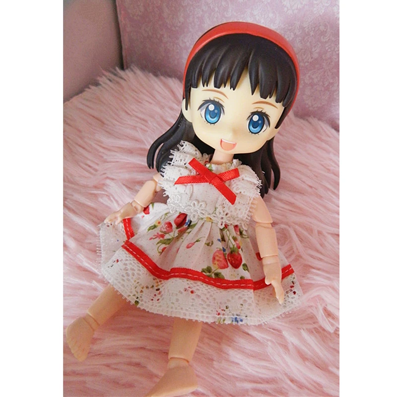 1 шт. милое платье для куклы с клубничкой OB11 1/12 Obitsu11 Obitsu 11 Одежда для кукол аксессуары