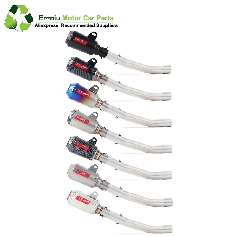 

ZX6R ZX-6R Motorcycle Exhaust Full system middle bend pipe + Muffler Slip-on for Kawasaki ZX-6R ZX6R 2008 to 2014