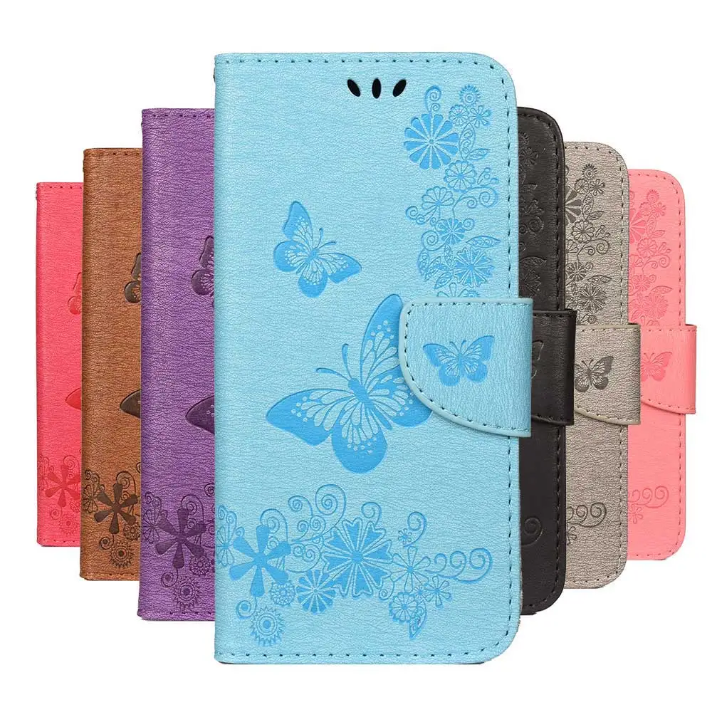 

3D Butterfly Flip Case For Wiko U Feel Lite jerry Sunny MAX Fever SE Tommy 2 3 Harry Lenny 4 5 Jerry3 Wallet Cover Phone Case