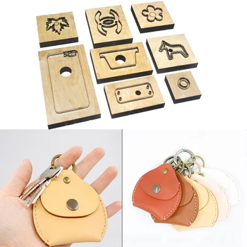 

Japan Steel Blade Rule Die Cutter Leather Coin Bag Keychain Template DIY Leather Tool wallet Pattern Mould Leathercraft 85x83mm