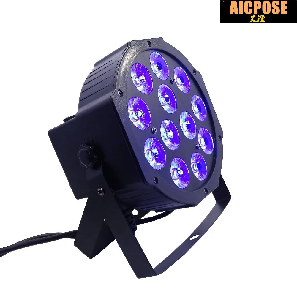 2 шт./лот 12x12 Вт led Par огни RGBWA UV 6в1 плоский par led Can Par 64 Светодиодный прожектор dj проектор размытый свет сценический свет