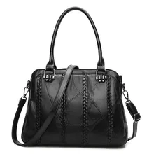 Высококачественная натуральная овечья кожа, женская сумка через плечо, сумка для покупок, женская сумка, сумки через плечо для девушек, черная сумка, новинка