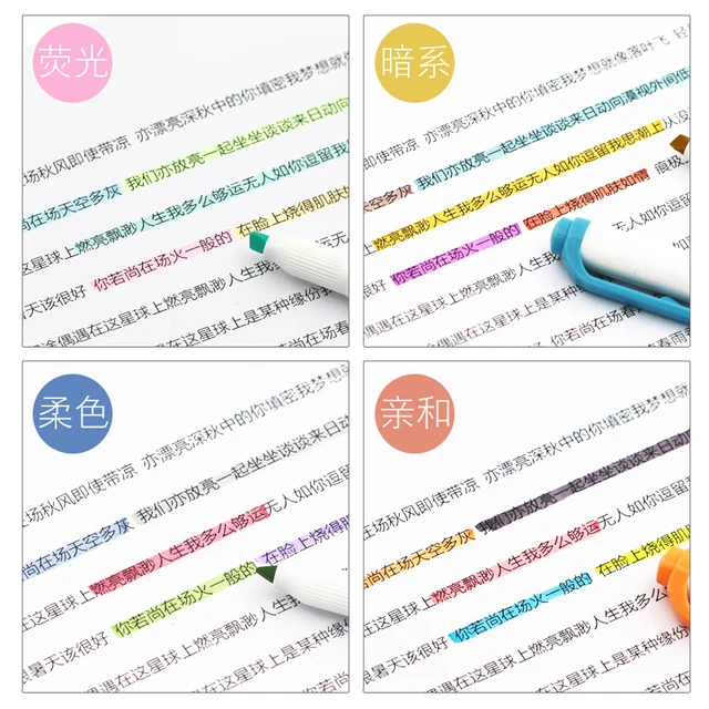 Japan ZEBRA Mildliner Light Double-headed Highlighter WKT7 Highlighter Marker Pen 5PCS/1SET