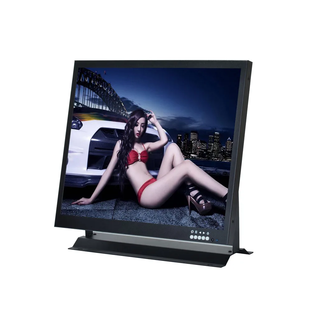 17 Pouces Moniteur LCD Panoramique1280x1024 Résolution 4: 3 FHD 1080P Écran  vidéo HD HDMI BNC