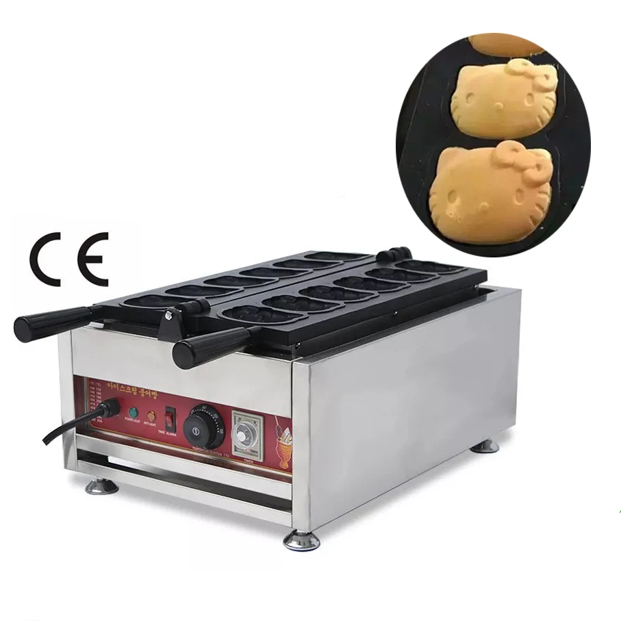 

Hot sale Cute Cartoon waffle maker mini waffle cake maker cat shaped biscuit oven electric waffle making machine snack equipment