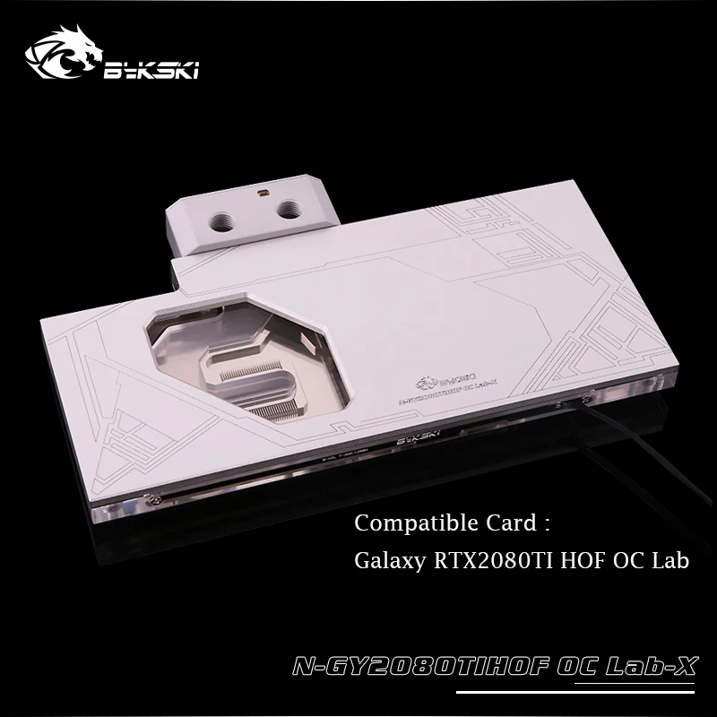 

N-GY2080TIHOFOCLab-X , Bykski GPU cooler for Galaxy RTX2080TI HOF OC Lab ,Water cooling gpu block with temperature display