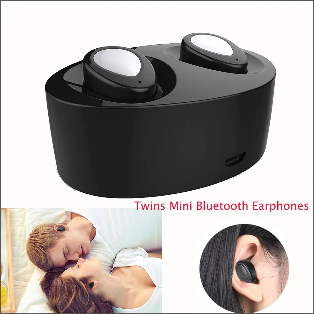 Portable Mini TWS Twins Bluetooth Earphones Wireless Earbuds Mini Sport