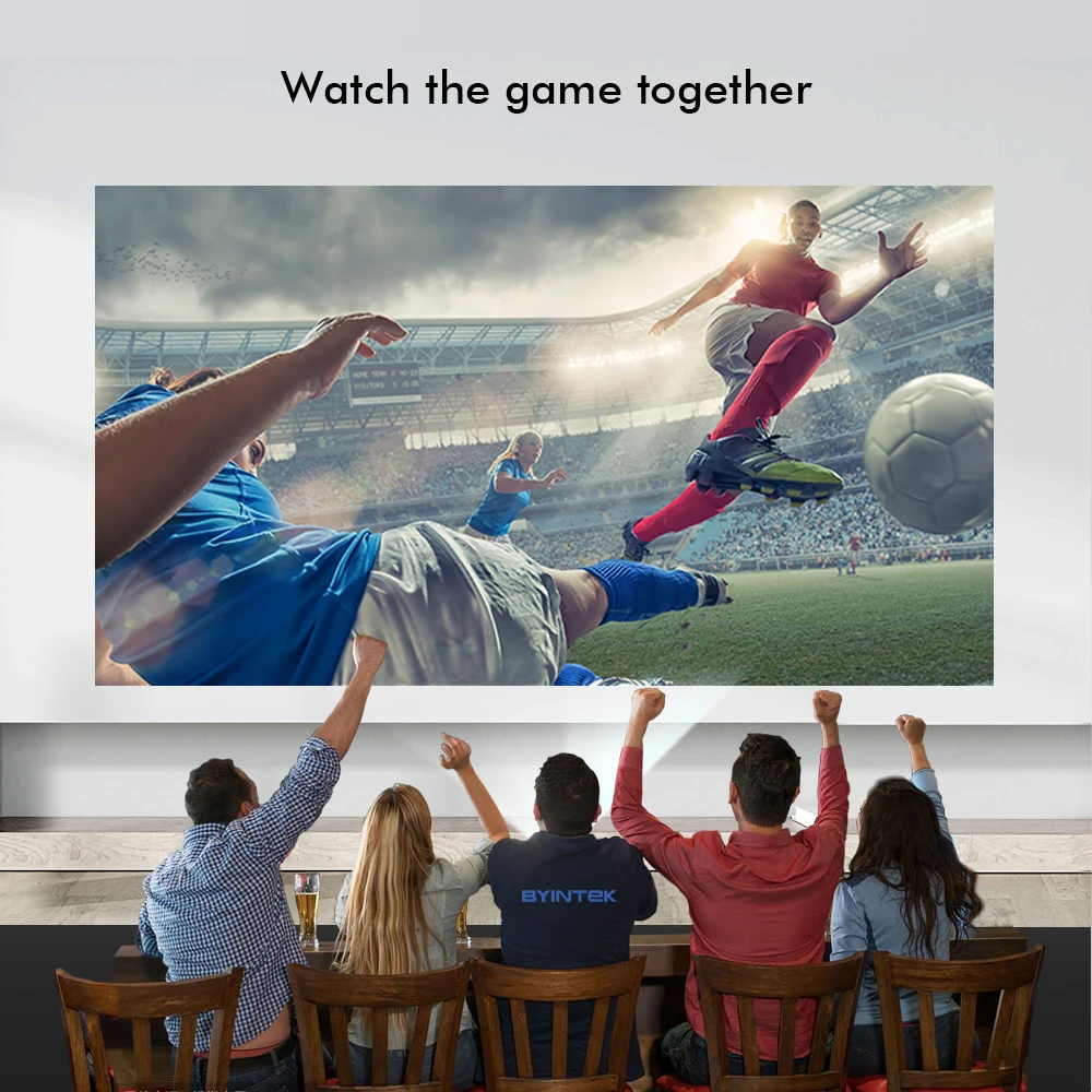  BYINTEK UFO R7 Cheapest 3D Projector DLP Mobile WIFI Pocket HD Portable Mini LED Projector with Bat - 32917238329