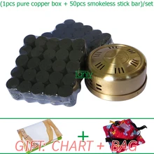 Wholesale and Retail new type thicken pure copper health beauty fumeless moxa-moxibustion set