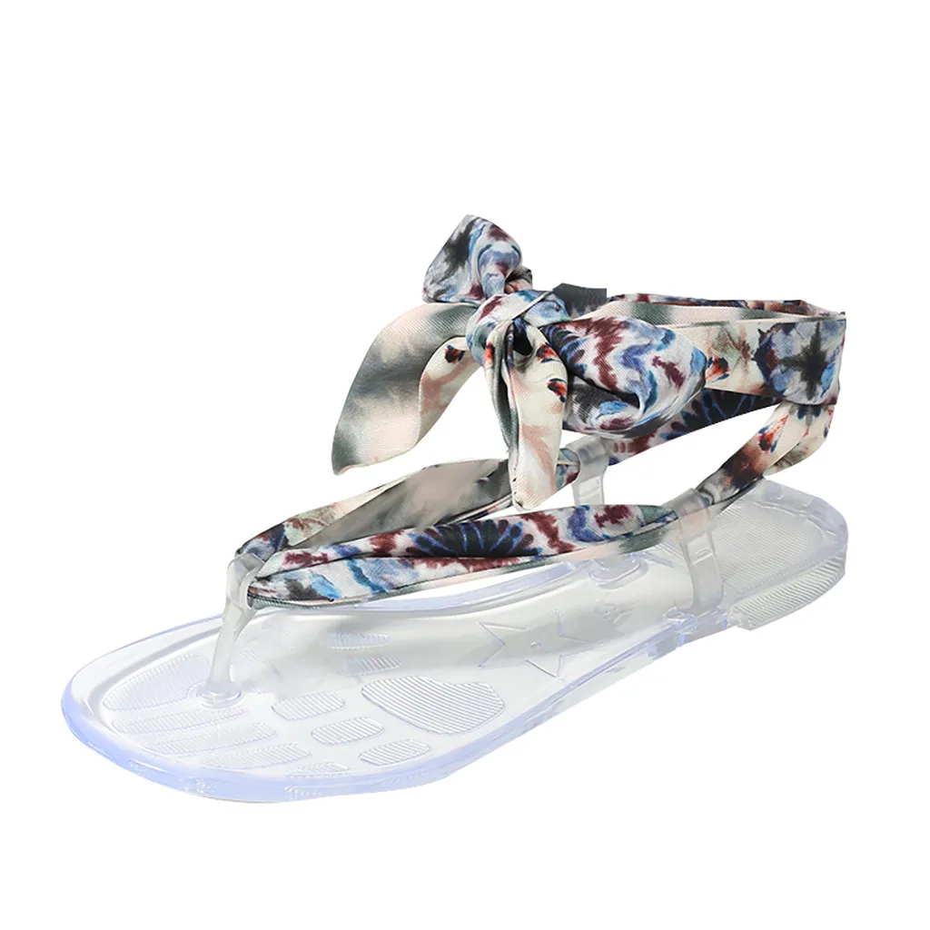 

SAGACE New Fashion Women Summer Silk Flat-soled Round Toe Casual Sandals Shoe fashion Ankle Strap Women Shoes travel hot June 12