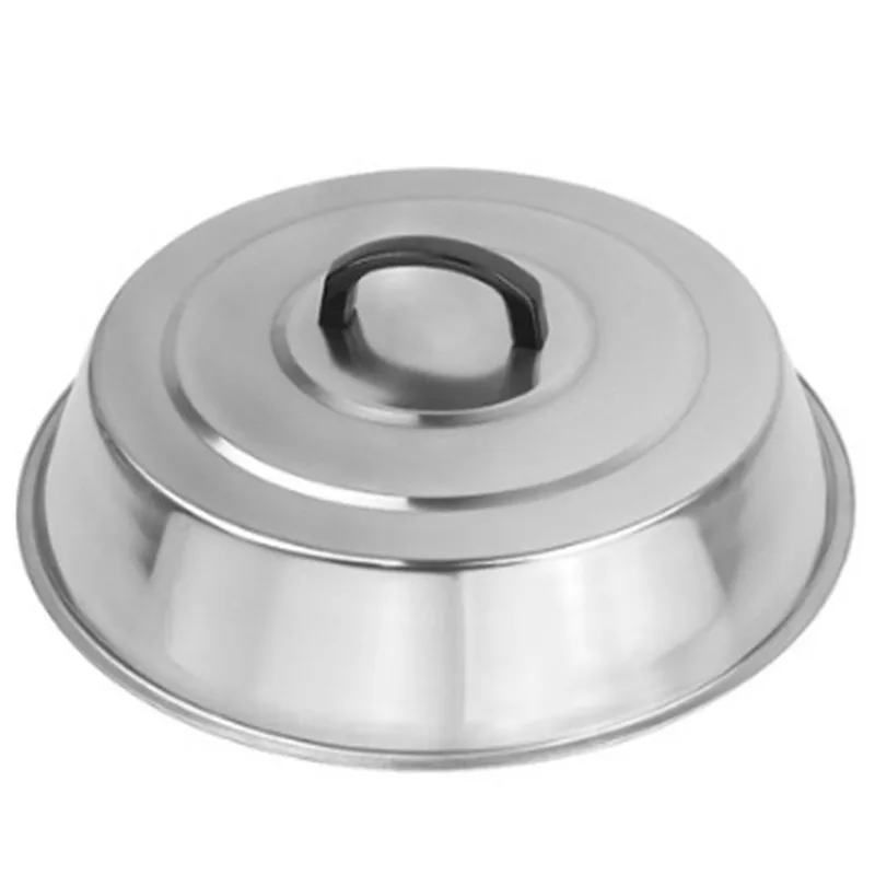 

0.5mm thick Stainless Steel Pan Lid Lids Oil Grease Filter Helper Size Wok Cap Universal Kitchen Cookware Accessories Pot Cover