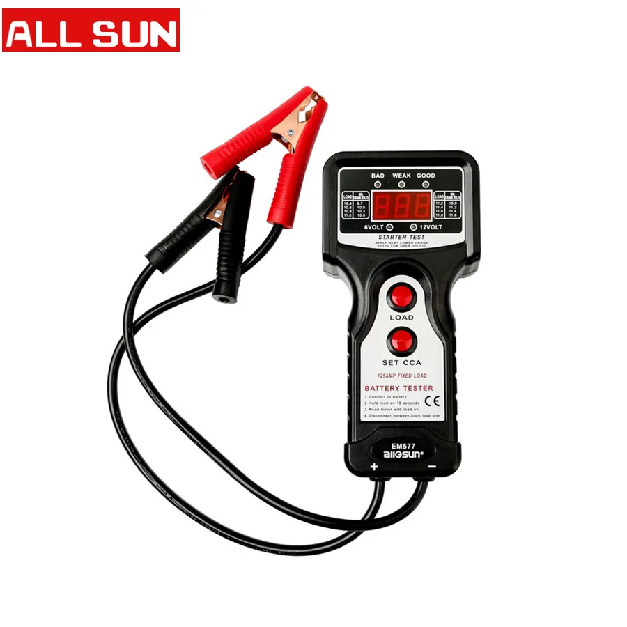 

All-Sun EM577 12V CCA Digital Automotive /Car Battery Tester for Cold Temperature /Battery Load /Charging Voltage EM577