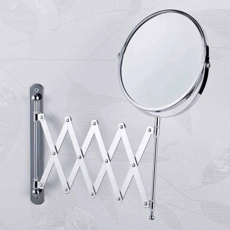 Настенное зеркало для макияжа настенный 1X/2X360 Вращающийся Регулируемый двухсторонний увеличитель косметический с удлиняемым кронштейном