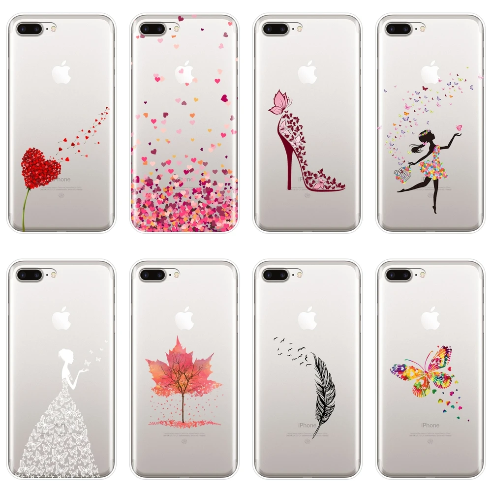 Tpu Back Cover For Iphone 6 S 6s 7 8 X Xr Xs Max Black Heart Girl Love Shoes Soft Silicone Phone Case For Iphone 6 S 6s 7 8 Plus Phone Case Covers Aliexpress