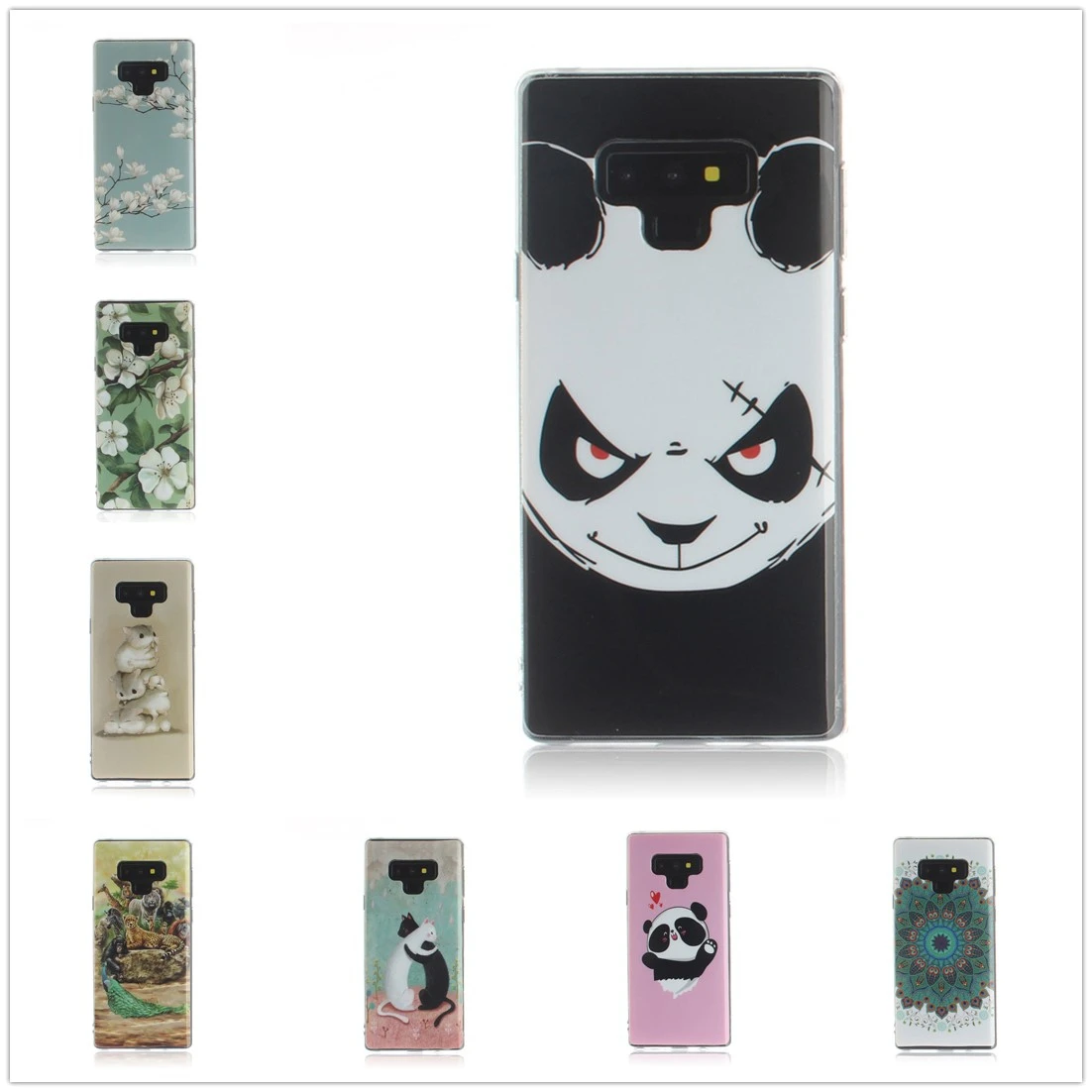 

For Samsung S9 Plus Zoo Case S8 Plus Animal Case Forr Samsung Galaxy A6 A7 A8 2018 Tiger Capa for Galaxy Note 9 TPU Cover Panda