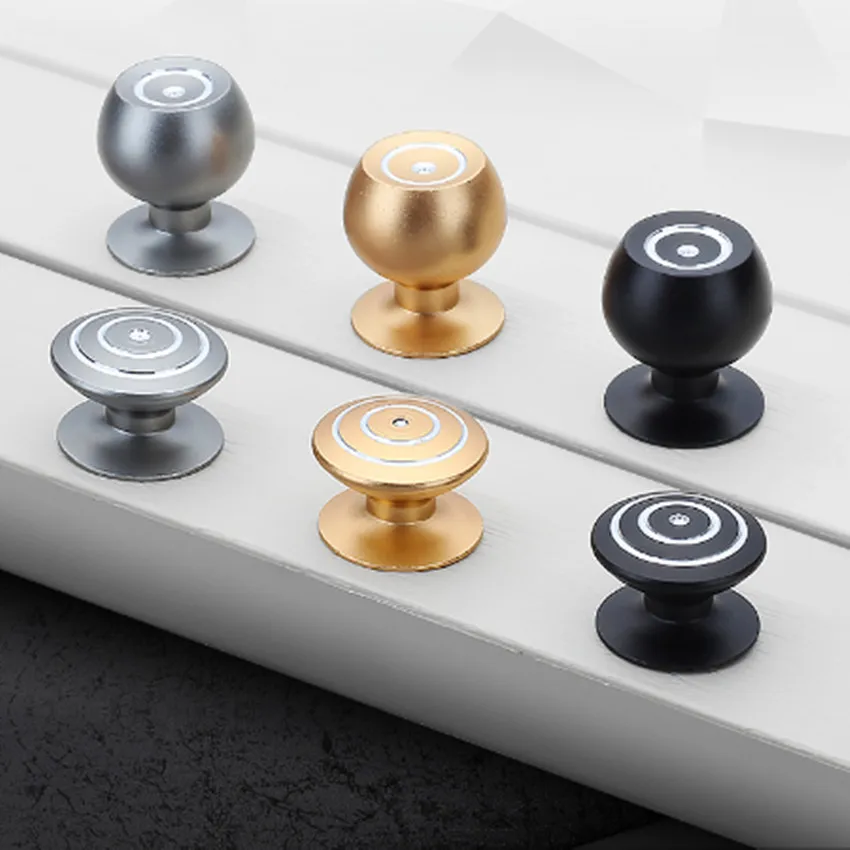 

Diameter 25mm modern simple gold gray black drawer shoe cabinet kitchen cabinet knob pull Aluminum alloy cupboard samll handle