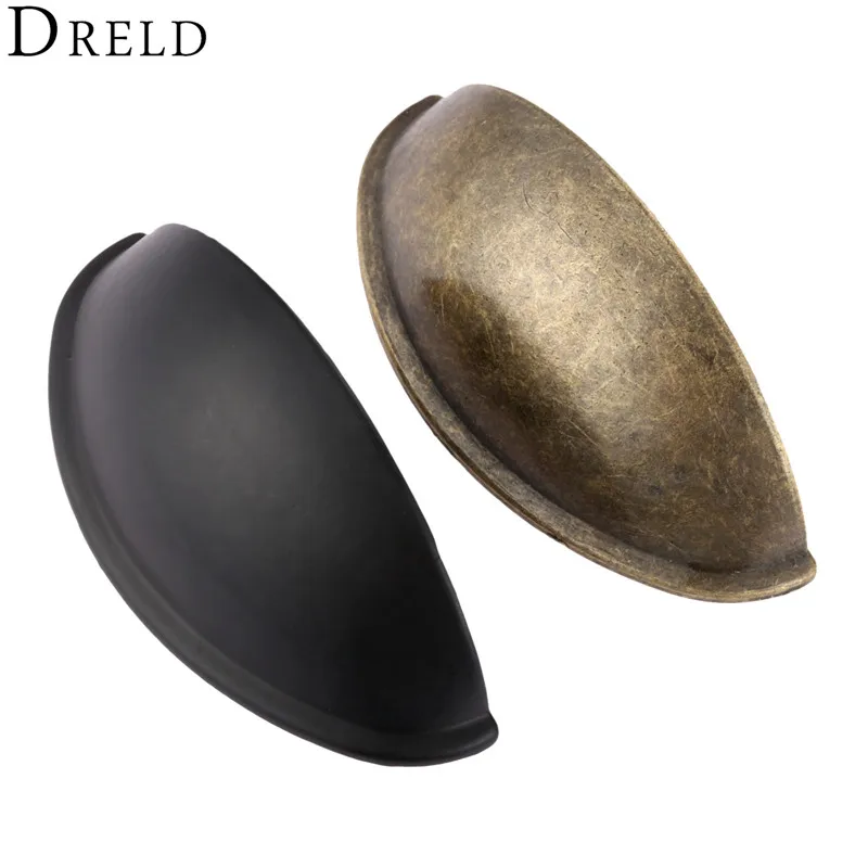 DRELD 80*30mm Retro Metal Kitchen Drawer Cabinet Door Handle Furniture Knobs Hardware Antique Iron Cupboard Shell Pull Handles DRELD 80*30mm Retro Metal Kitchen Drawer Cabinet Door Handle Furniture Knobs Hardware Antique Iron Cupboard Shell Pull Handles
