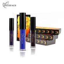 3 шт./комплект блеск для губ матовый стойкий блеск для губ гладкая жидкая помада синий цвет и красный бархат сексуальный Хэллоуин Макияж для губ