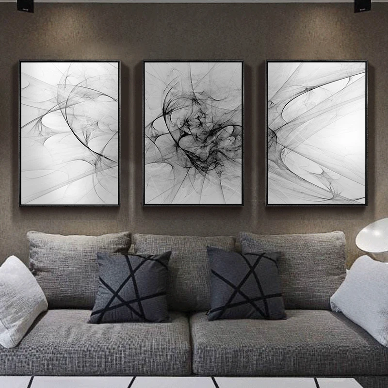 Скандинавские минималистичные абстрактные линии, картины на холсте ...