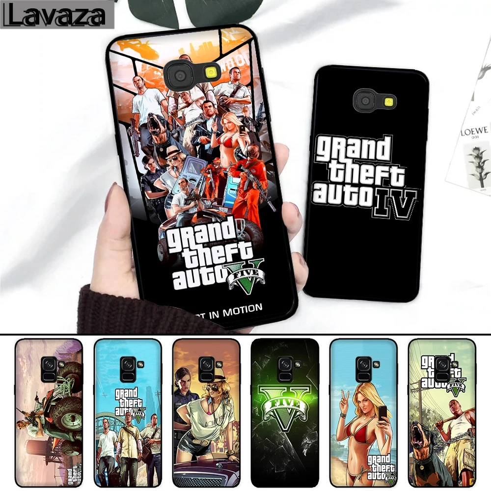 Силиконовый чехол Lavaza rockstar gta 5 Grand для Samsung A3 A5 A6 Plus A7 A8 A9 A10 A30 A40 A50 A70 J6 2018 A10S A30S A50S |