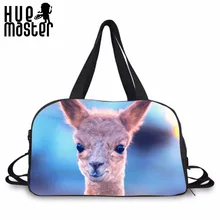 Мужские и женские спортивные сумки Альпака животные дорожные сумки большой емкости Женские Мужские холщовые дорожная сумка через плечо складная сумка