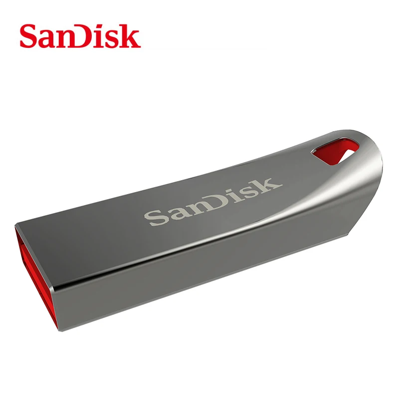 Новое поступление металлический USB флеш-накопитель sandisk 64 ГБ 32 ГБ 16 ГБ 8 ГБ флеш-карта памяти, Флеш накопитель usb флешка