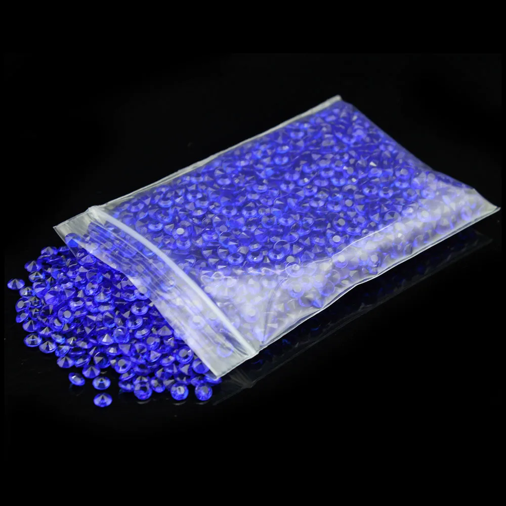 1000PS 4,2 мм Акриловые Алмазные конфетти декор для венчания ремесла алмазные конфетти Разбрасыватели конфетти для стола прозрачные Кристальные центральные Вечерние - Цвет: Royal blue