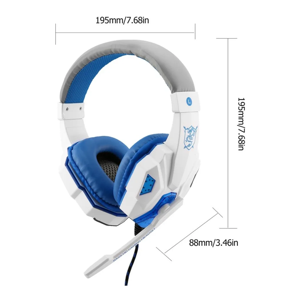 Игровая гарнитура SY830MV с микрофоном четкость звука шумоподавление светодиодный