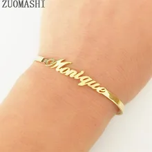 Custom Name Bangle Personalized Name Initial Adjustable Bracelet Bangle Actual handmade Jewelry Bridesmaid Wedding Gift For Her