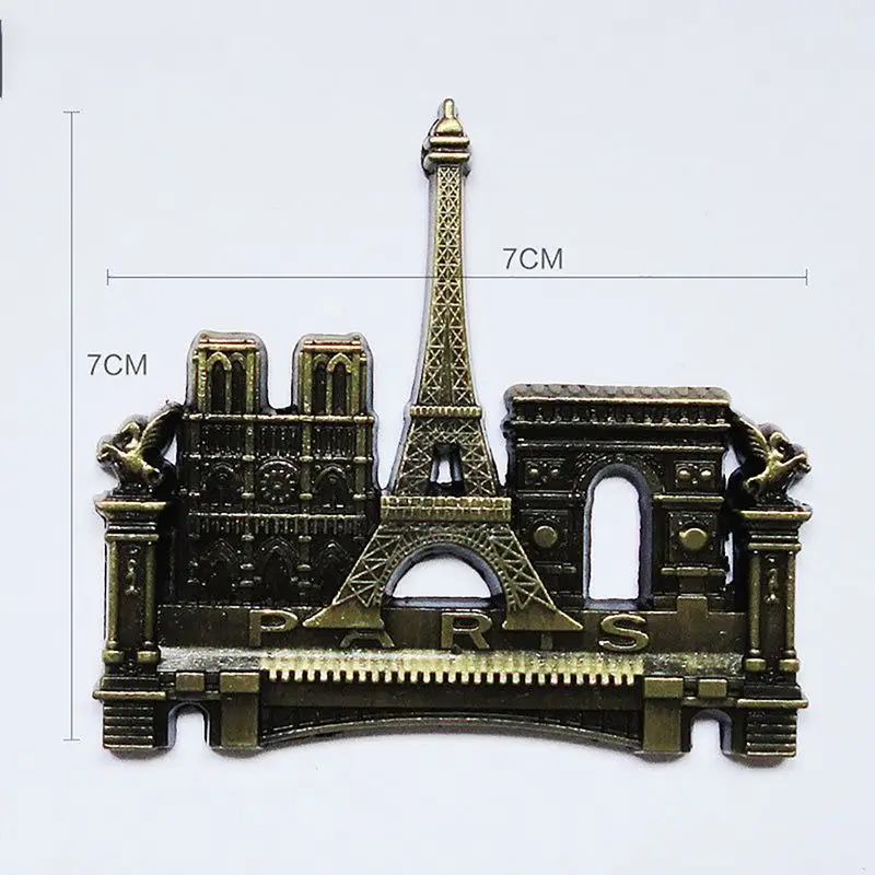 3D известная модель здания башня Парижа магнит на холодильник французские магниты и сувениры на холодильник кухонный магнит украшение для дома в виде наклейки - Цвет: D