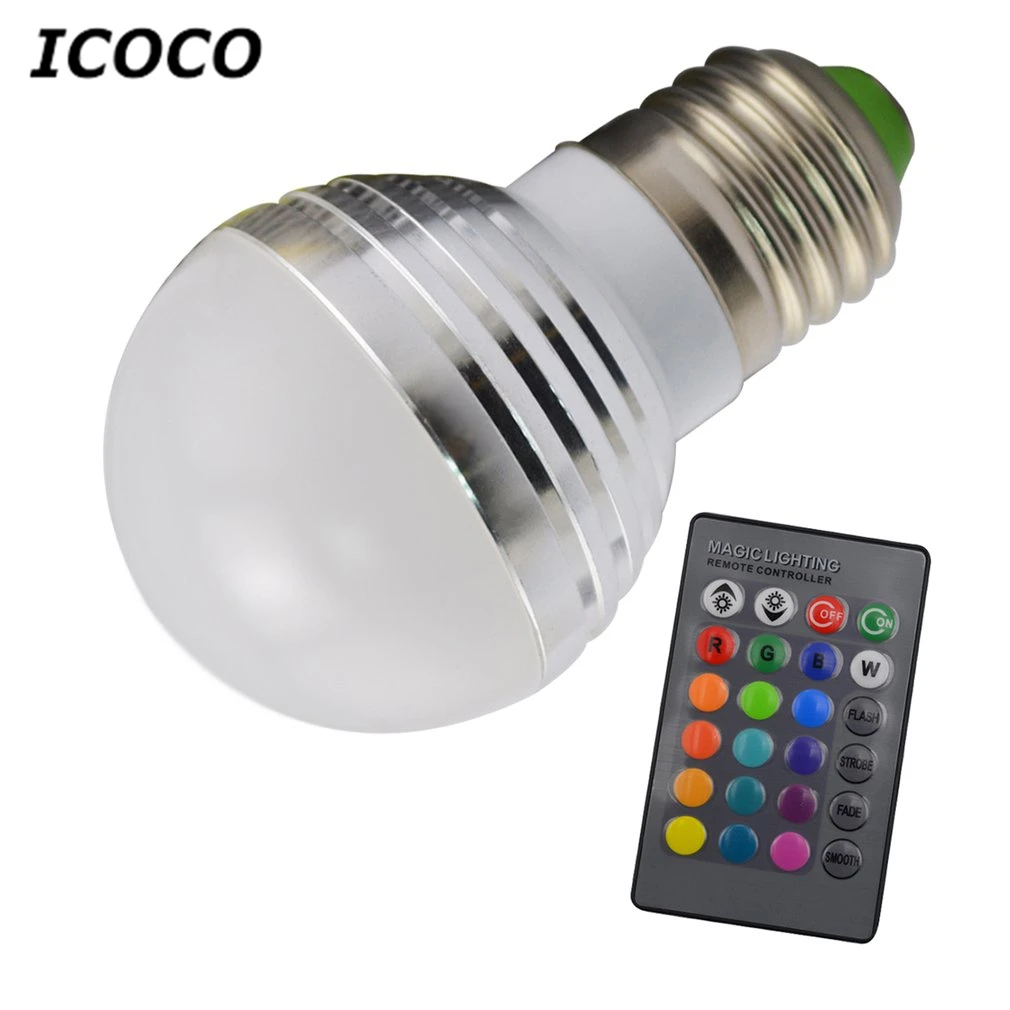 ICOCO 3 Вт RGB светильник лампы красочный дистанционного Управление регулируемой